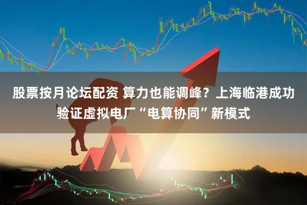 股票按月论坛配资 算力也能调峰？上海临港成功验证虚拟电厂“电算协同”新模式